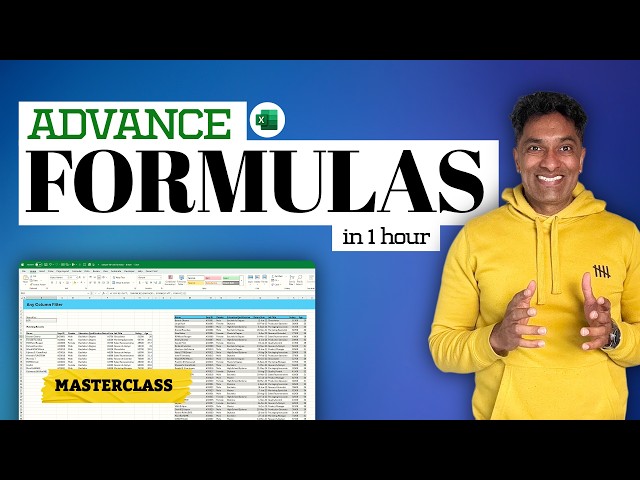 Learn Advance Excel Formulas in an Hour - FREE Masterclass