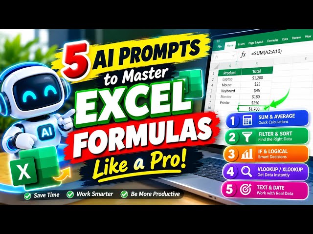 5 AI Prompts to Master Excel Formulas Like a Pro!
