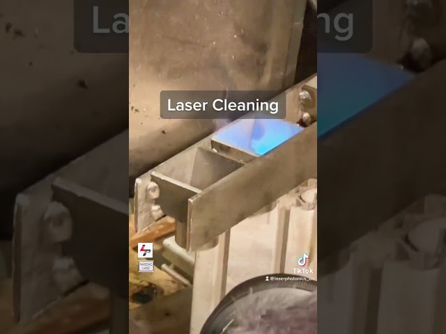 Watch how laser cuts through debris in seconds‼️