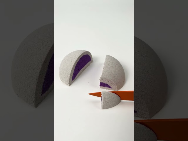 ASMR White Purple Dome Slice and Flow #KineticSand #Shorts
