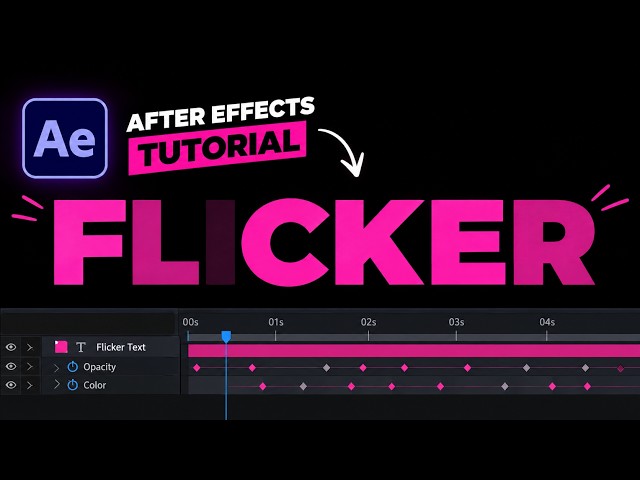 How to create flickering text animation in after effects