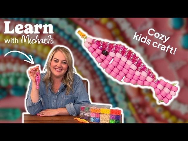 Kids Pony Bead Fish Keychain | Michaels