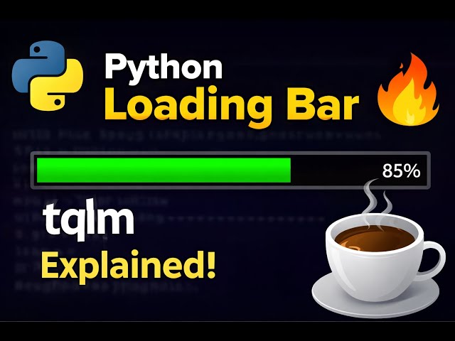 Python Progress Bar Example using tqdm | Coffee Order Program 🍵 | Beginner Friendly