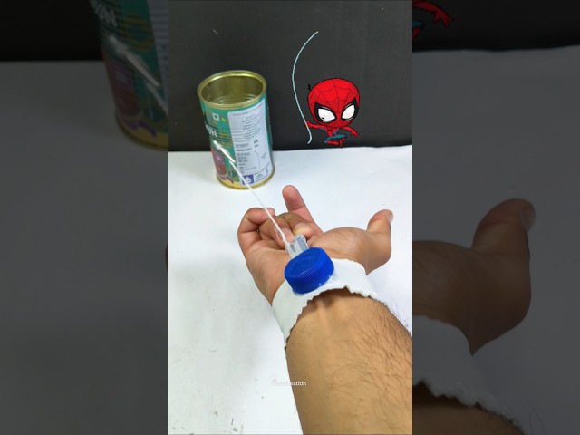 WOW 🤯 How to make a Spider Man web shooter out of a Coca Cola bottle cap. Tutorial [NEW] #spiderman