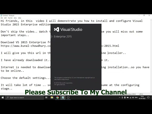 Install and configure Visual Studio 2015 Enterprise edition | Offline ISO downloader URL, learn easy
