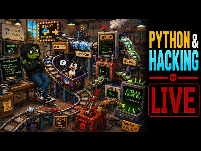 LIVE HACKING & PYTHON CODING! Web, Linux & Binary Exploitation