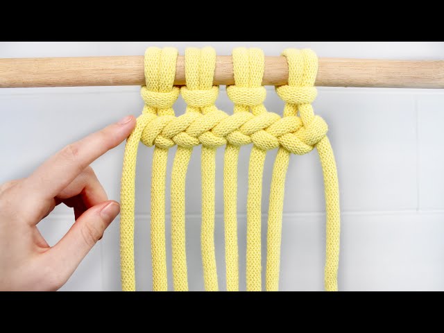 Horizontal Braid Pattern | EASY Macrame Tutorial