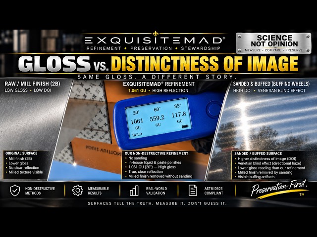 Metal Polishing Science: Same Reflection, Different DOI | Gloss Units Explained