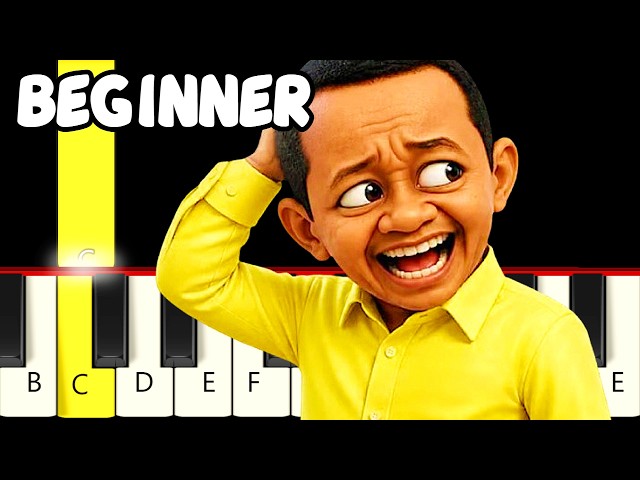 Mas Bahlil Ganteng (My little Bolu Ketan) Fast and Slow (Easy) Piano Tutorial (Both Hands) Beginner
