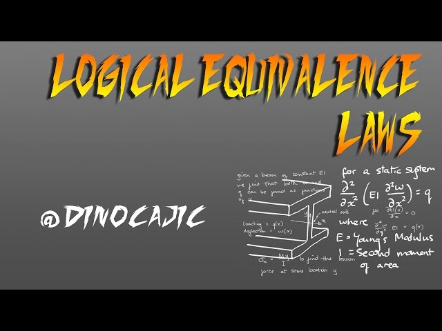 18. Logical Equivalence Laws P1