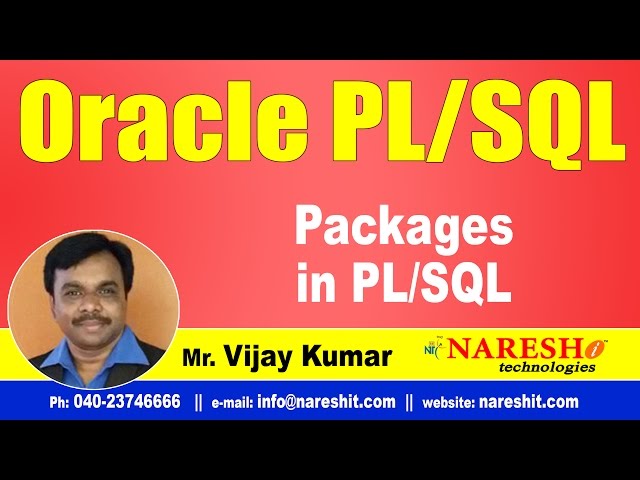 Packages in PL/SQL | Oracle PL/SQL Tutorial Videos | Mr.Vijay Kumar
