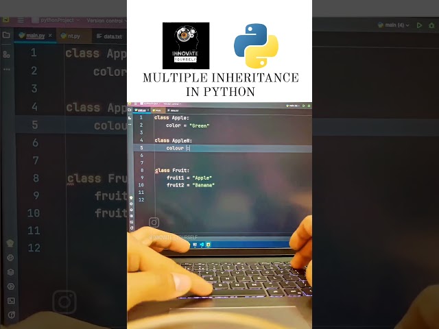 MULTIPLE INHERITANCE IN PYTHON PROGRAMMING 🌟#multiple #inheritance #python #youtubeshorts #subscribe