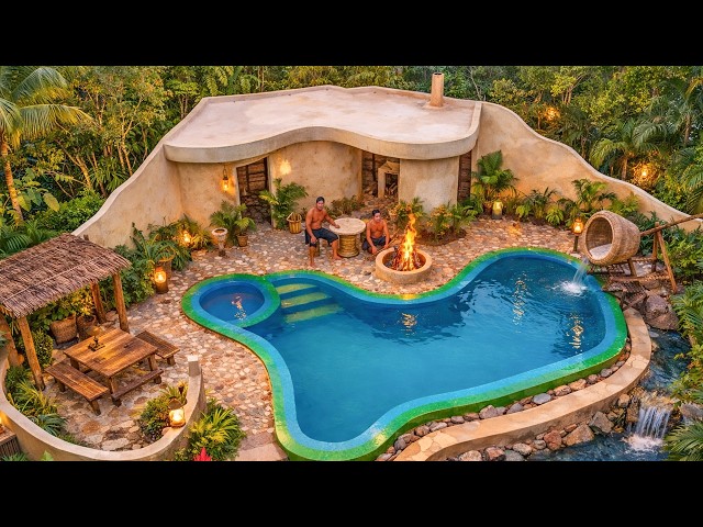 You Won’t Believe This Forest House With Swimming Pool Built by Hand