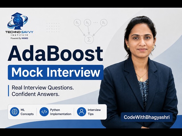 AdaBoost Mock Interview  | Top ML Interview Question| Placement Preparation | #python #interview
