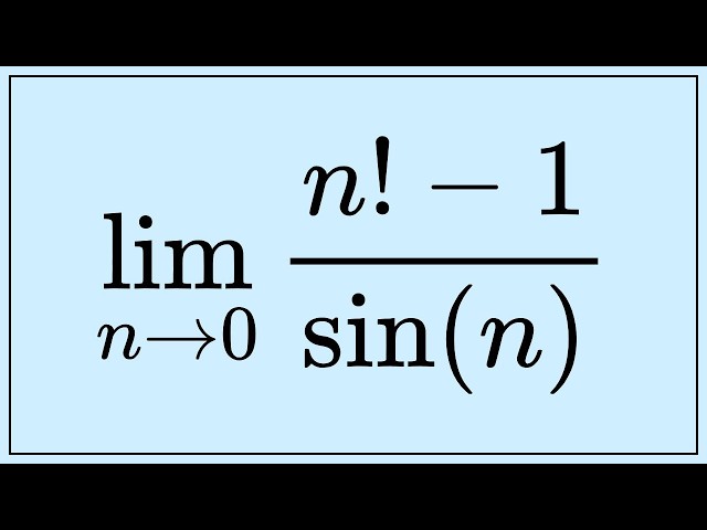 Limit of cosec(n)(n!-1) | Higher Mathematics