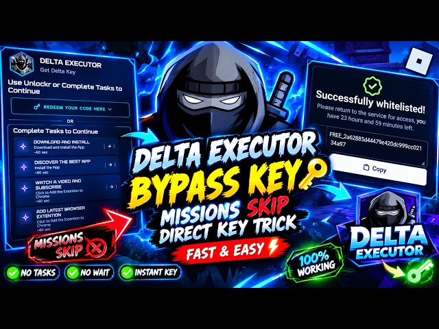 Delta Executor Key Bypass 🔥 Skip Missions & Get Key Directly! | Delta Executor 2026