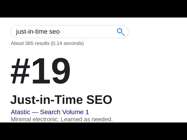Learn SEO Just in Time: Master the Task in Front of You | Daily SEO Song #19