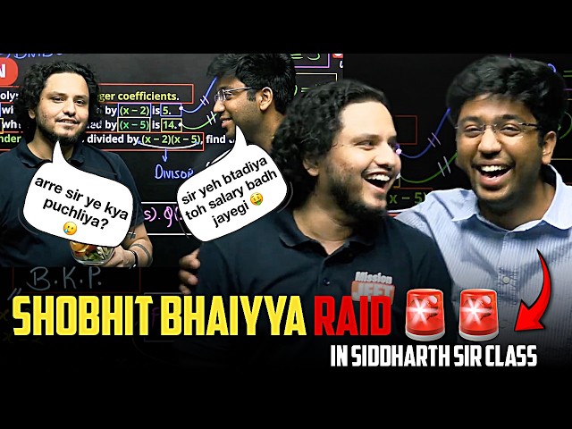 Shobhit Bhaiyya Raid in Siddharth Sir Class 🚨🤣 | Live Backlog Marathon 🔴