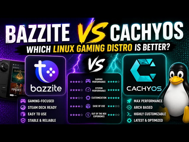 Bazzite vs CachyOS — Which Linux Gaming Distro Is Better?