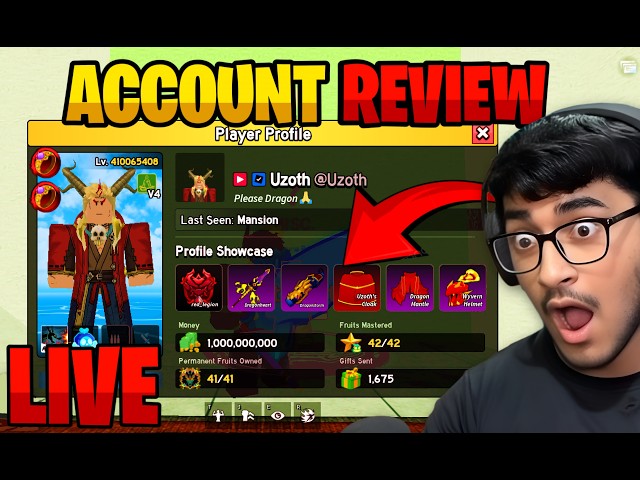 LIVE🛑 [ BLOX FRUITS  ]   RATING MY SUBSCRIBERS ACCOUNT 👾  | PLAYING WITH SUBSCRIBERS 🔥