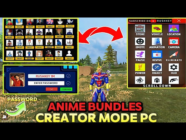 ANIME BUNDLES CREATOR MODE PC 🤩 | ALL IN ONE PASSWORD & RUSHKEY 🔑