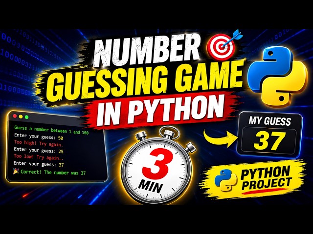 Number Guessing Game in Python in Just 3 Minutes | Python Mini Project