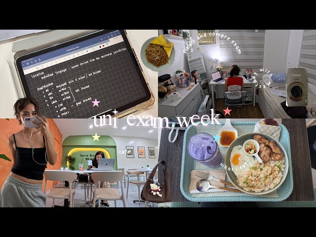 EXAM WEEK 📁 Uni Vlog, Cafe, Study, Fam Outing, and Etc.