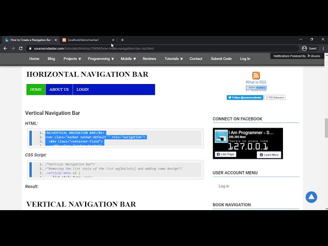 How to Create a Navigation Bar in HTML/CSS