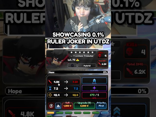 Getting 0.1% Ruler Joker In Univeral Tower Defense Z Roblox