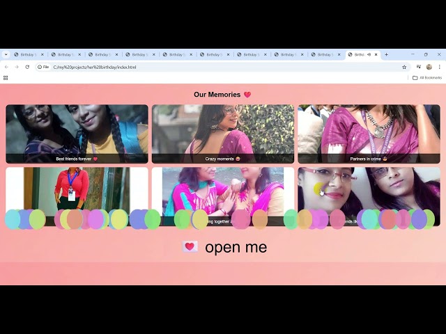 “Birthday Surprise Video Made With HTML, CSS & JavaScript | DIY Coding Project”