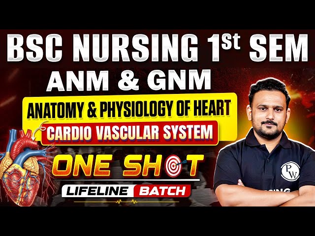 ❤ Anatomy & Physiology of Heart | Cardiovascular System | ONE SHOT for B.Sc. 1st Sem, ANM & GNM