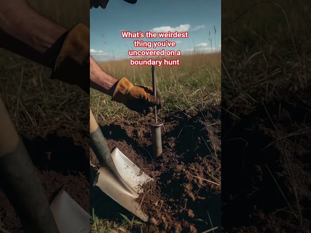 What’s the weirdest thing you’ve uncovered on a boundary hunt#surveygoteasier #surveying