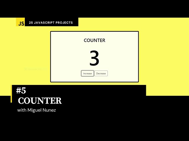 #5 of 25 Beginner Projects -  HTML, CSS, & JavaScript - Counter ( Responsive Design )