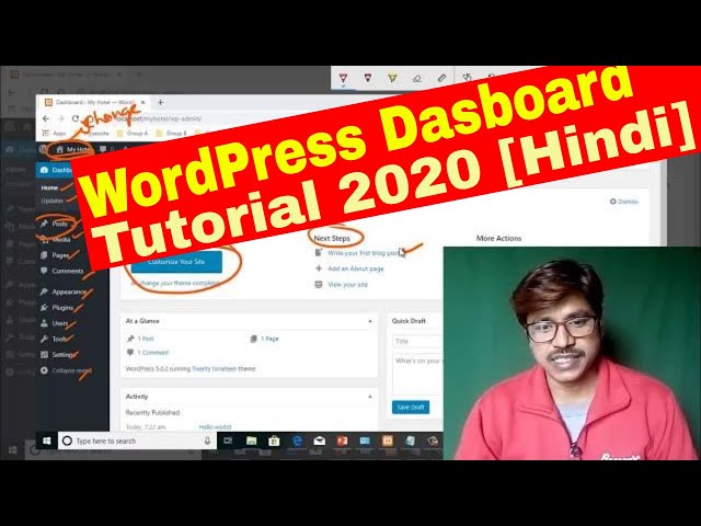 Video 4: WordPress Dashboard Tutorial 2020 [Hindi]