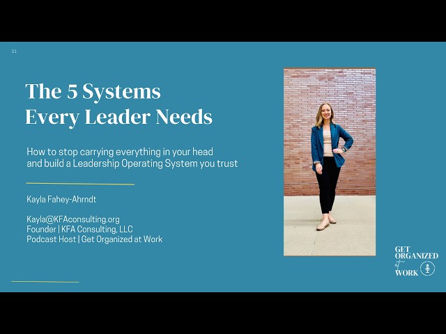 The 5 Systems Every Leader Needs - Build a Leadership Operating System You Trust