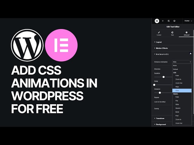 How to Add CSS Animations in WordPress For Free? Elementor Tutorial
