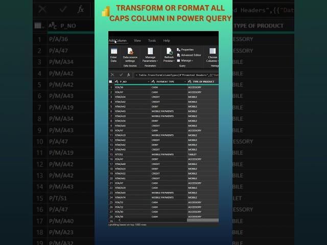 Clean ALL CAPS text in Power Query #powerquery  #businessintelligence  #powerbi