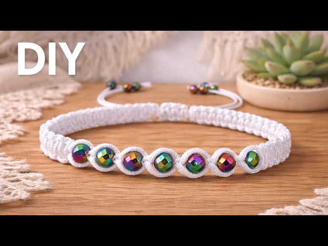 DIY Beaded Bracelet with Thread ✨ So Easy & Beautiful (Step-by-Step)