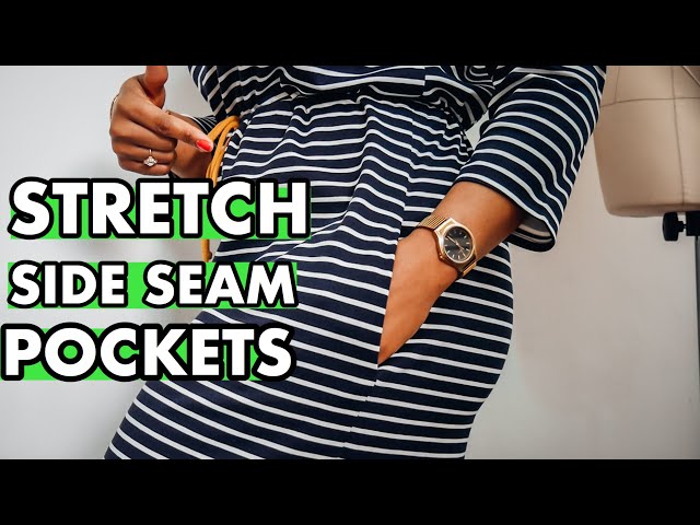 SEW SIDE SEAM POCKETS USING STRETCH FABRICS : IN SEAM POCKET TUTORIAL