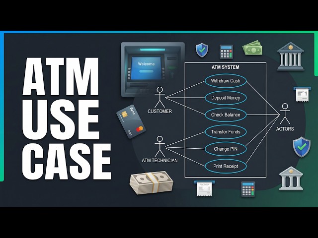 ATM Use Case Diagram Tutorial in EdrawMax | UML Example