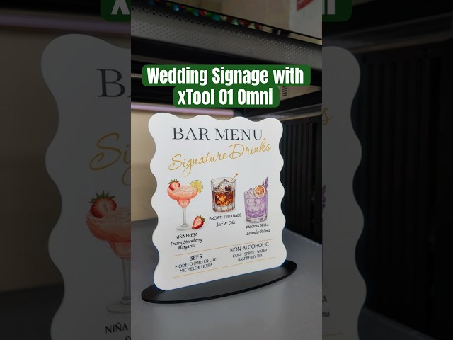 The xTool O1 Omni Makes Wedding Signage Easy #xtool #xtoolo1omni