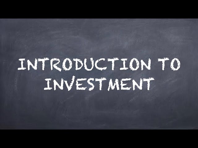 Introduction to Investment【Dr. Deric】