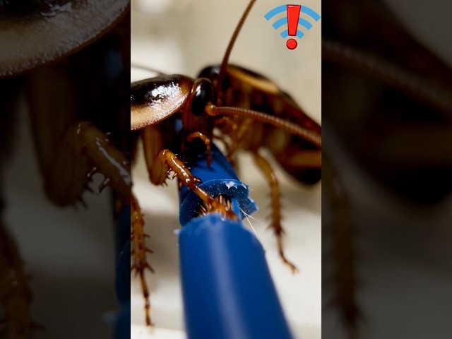 Cockroach just killed your internet. 🐿#CockroachDamage #ampcom #RJ45 #PestProblem #structuredcabling