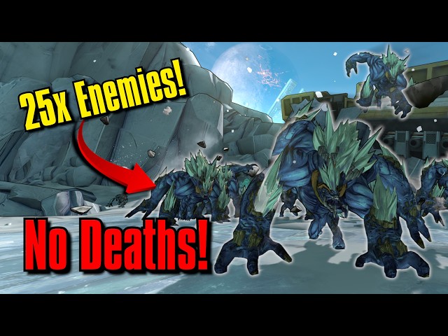 Can You Beat Borderlands 2 Without Dying A Single Time If 25x As Many Enemies Spawn!?