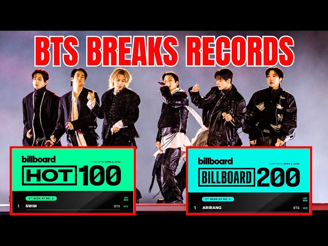 BTS Dominates Billboard Charts Again 🔥ARIRANG No.1 Album and SWIM Debuts at Hot 100 No.1