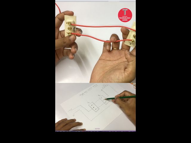 TWO WAY SWITCH WIRING CONNECTION #shorts #youtubeshorts #technologyguide