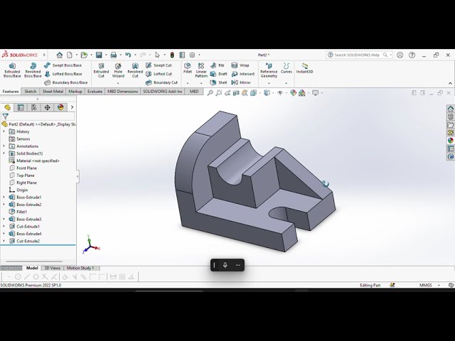 How to easily draw this mechanical component.
