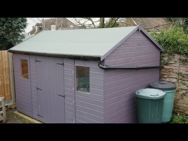 How to fit shed guttering and connect to water butts
