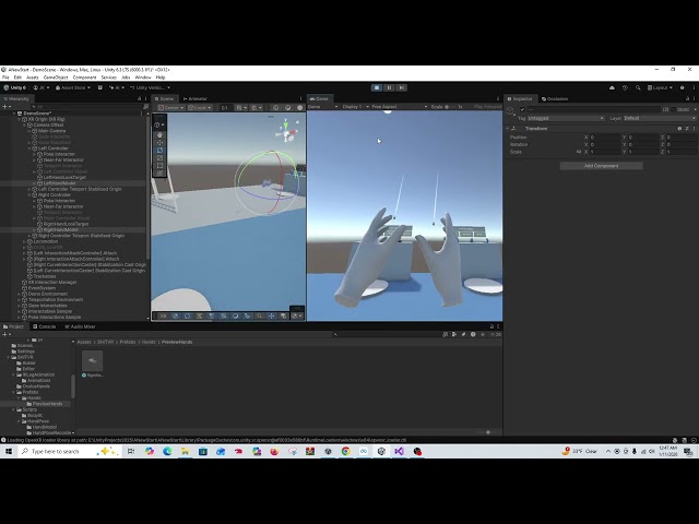 Unity XR Interaction Toolkit Dev Log 1: Full Body IK, Hands Only, Hand Animation, Hand Posing