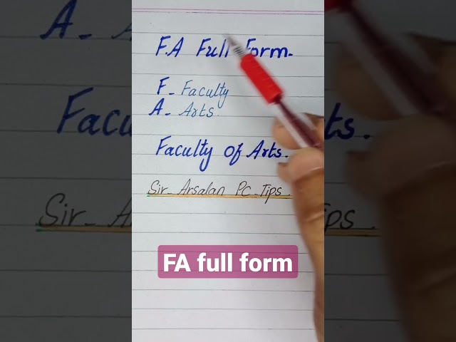FA full form